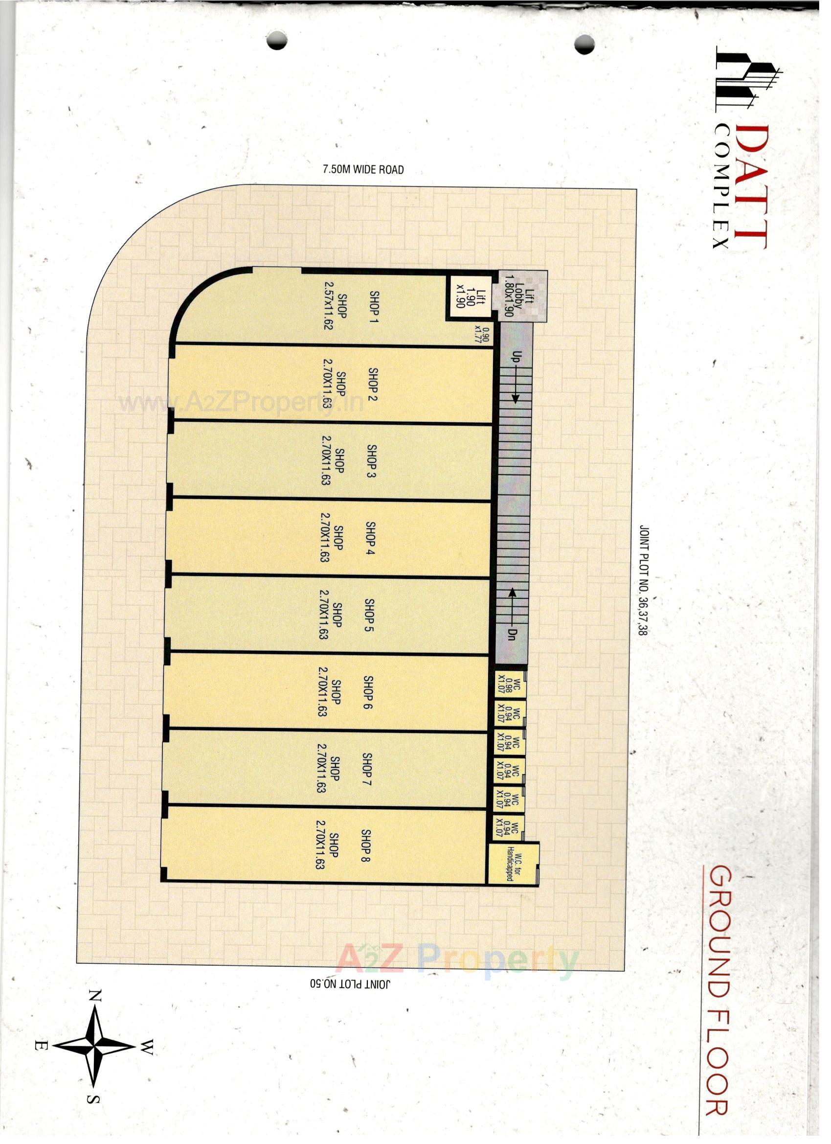 Layout of real estate project Datt Complex located at Jamnagar, Jamnagar, Gujarat