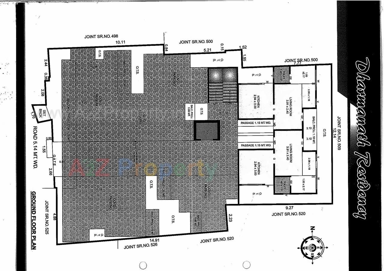 Layout of real estate project Dharamnath Residency located at Jamnagar, Jamnagar, Gujarat