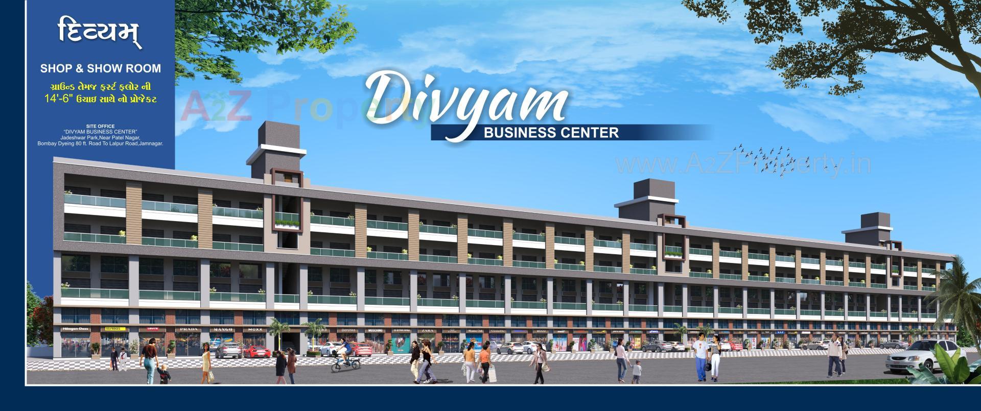 3D Elevation of real estate project Divyam Business Center located at Jamnagar, Jamnagar, Gujarat