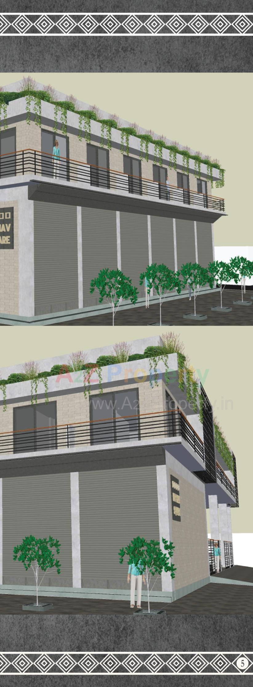 3D Elevation of real estate project Keshav Square located at Bedi--bander-road, Jamnagar, Gujarat