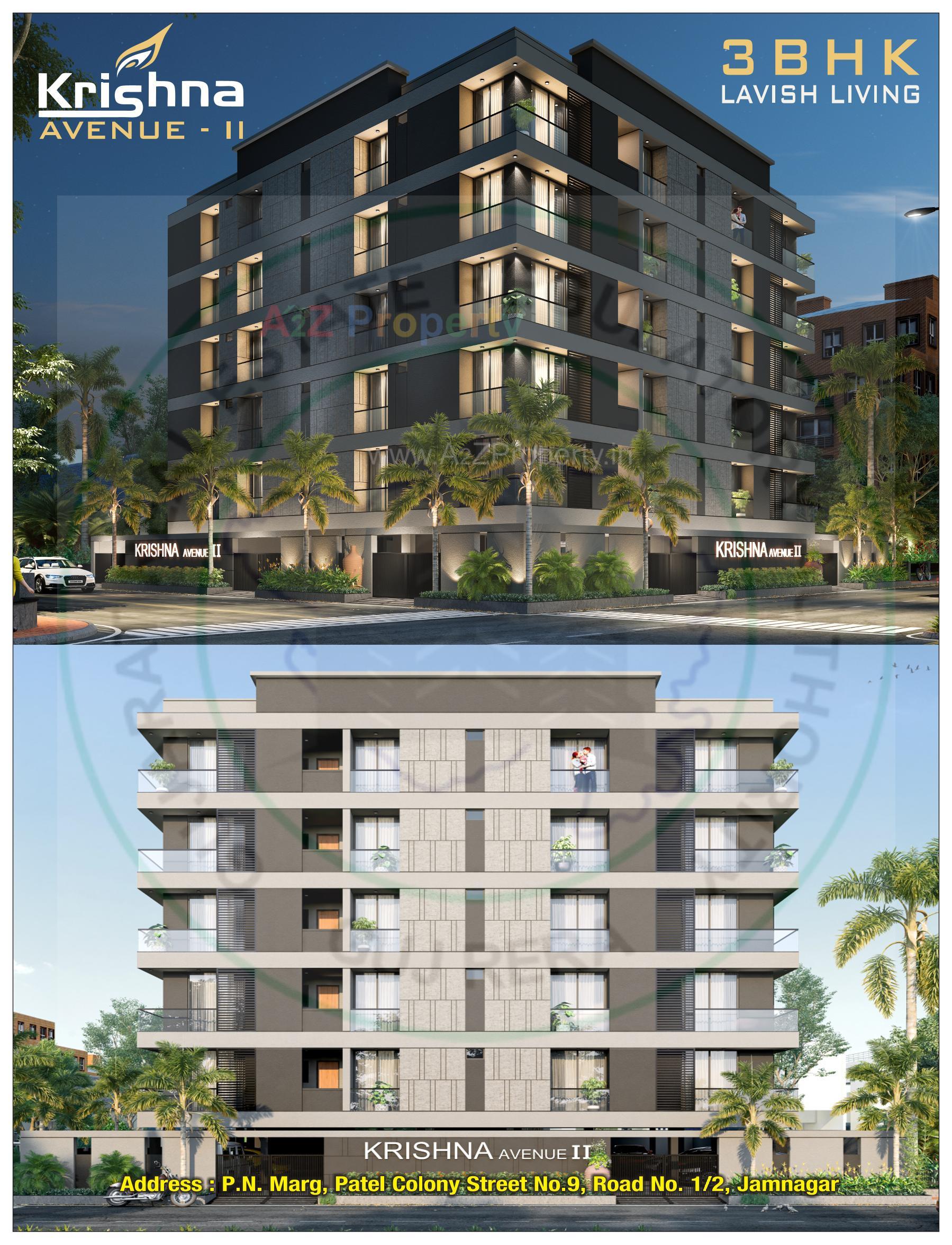 3D Elevation of real estate project Krishna Avenue Ii located at Jamnagar, Jamnagar, Gujarat