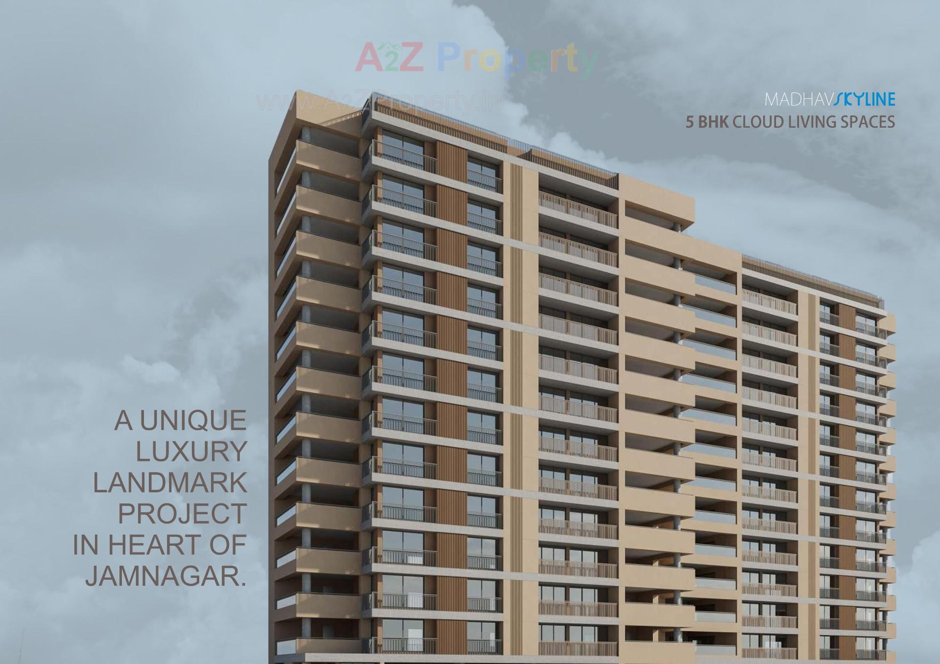 3D Elevation of real estate project Madhav Skyline located at Jamnagar, Jamnagar, Gujarat