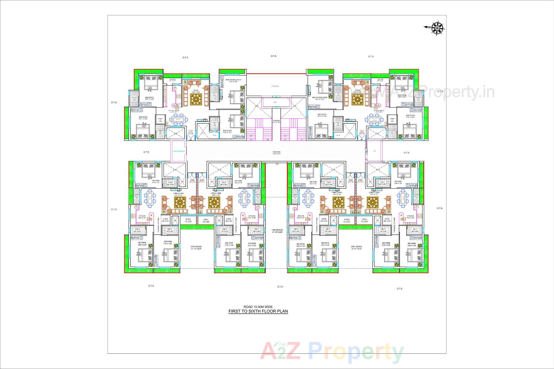 Layout of real estate project Mahavir Heights located at Vabhapar, Jamnagar, Gujarat