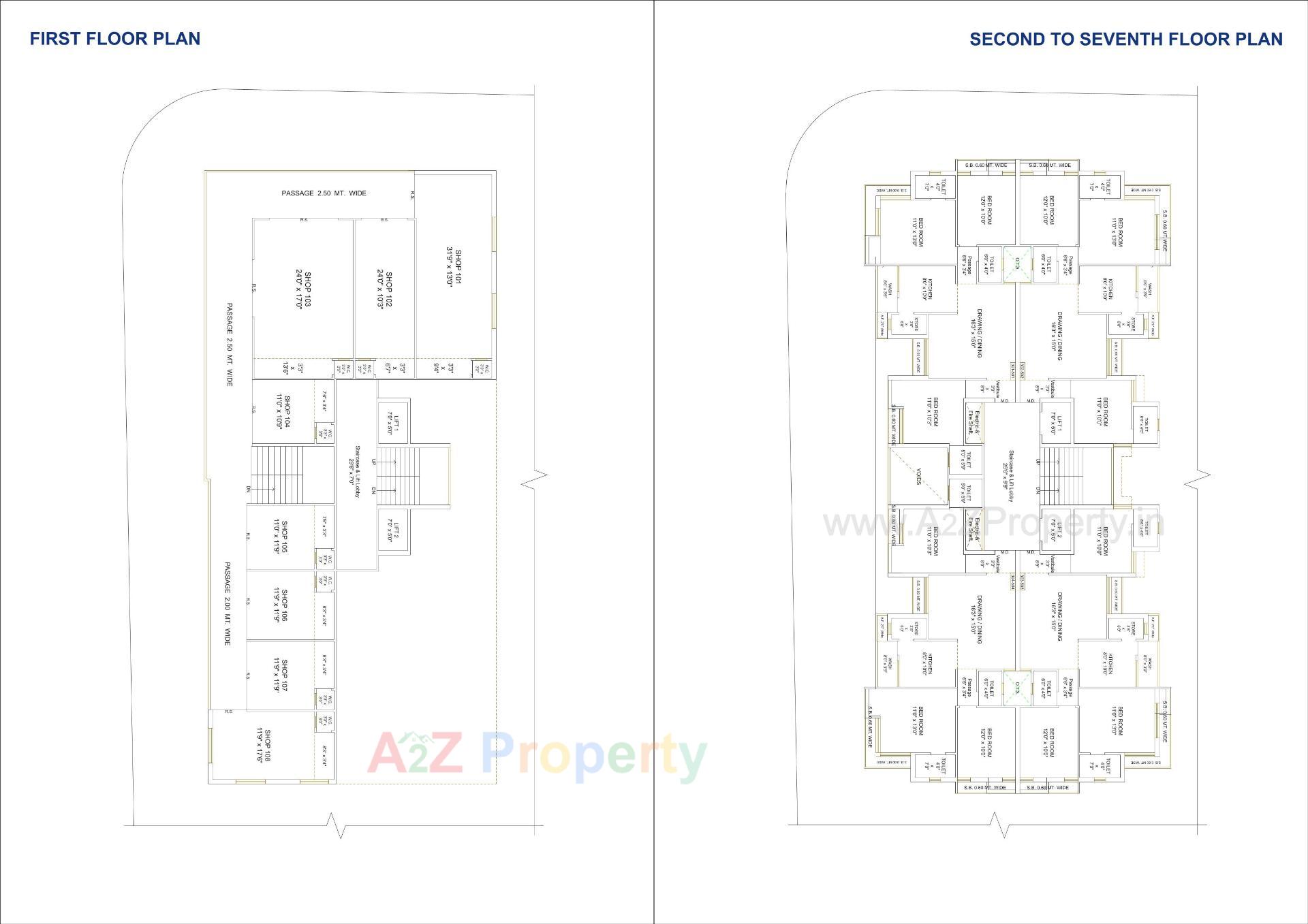 Layout of real estate project Navkar Heights located at Vibhapar, Jamnagar, Gujarat
