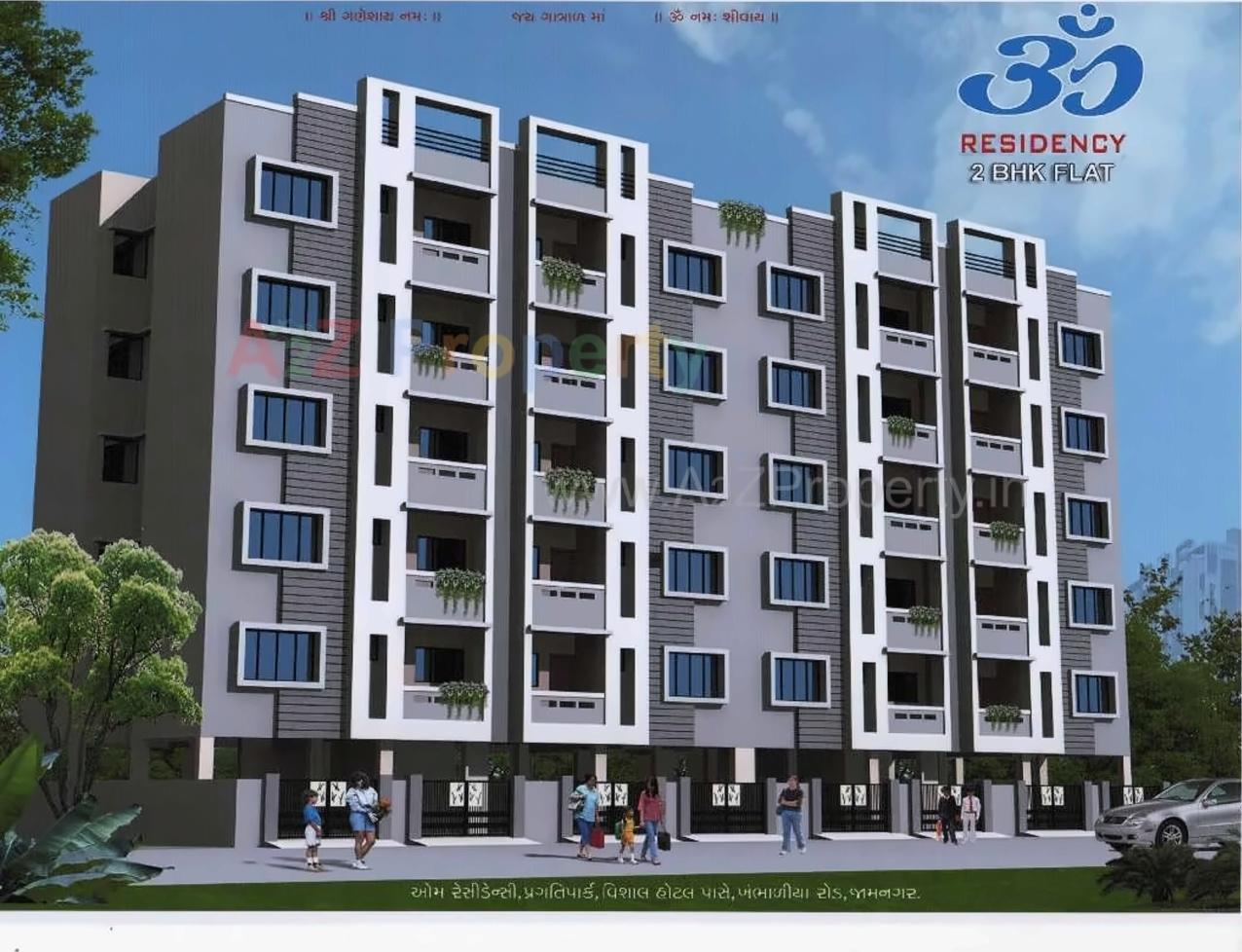 3D Elevation of real estate project Om Residency located at Jamnagar, Jamnagar, Gujarat