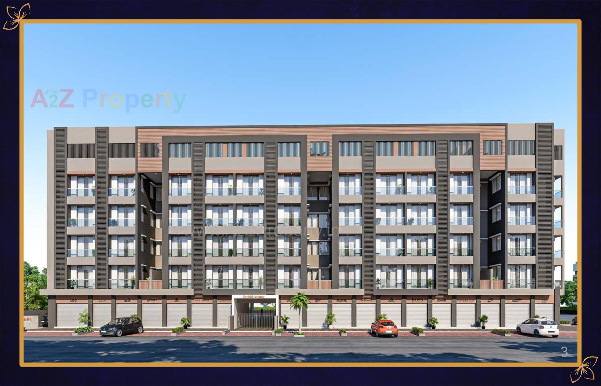 3D Elevation of real estate project Orchid Avenue located at Jamnagar, Jamnagar, Gujarat