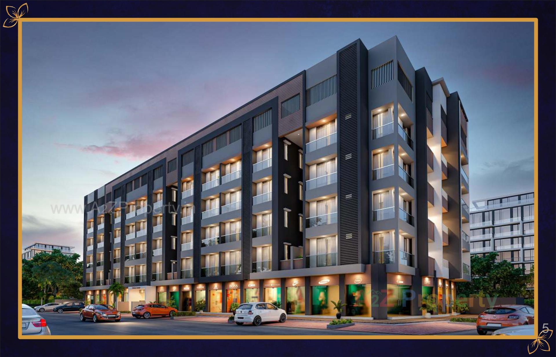 3D Elevation of real estate project Orchid Avenue located at Jamnagar, Jamnagar, Gujarat