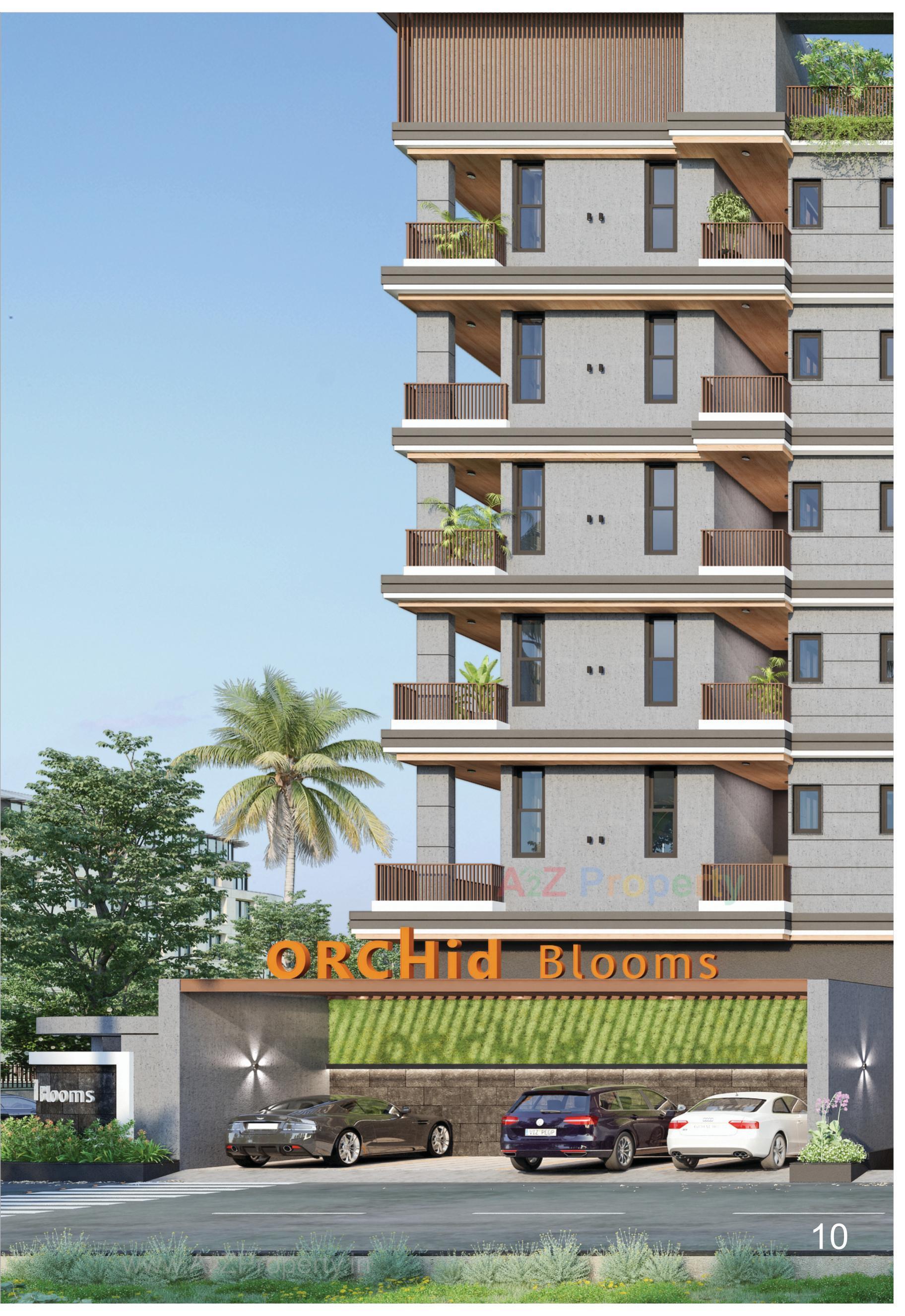 3D Elevation of real estate project Orchid Blooms located at Jamnagar, Jamnagar, Gujarat