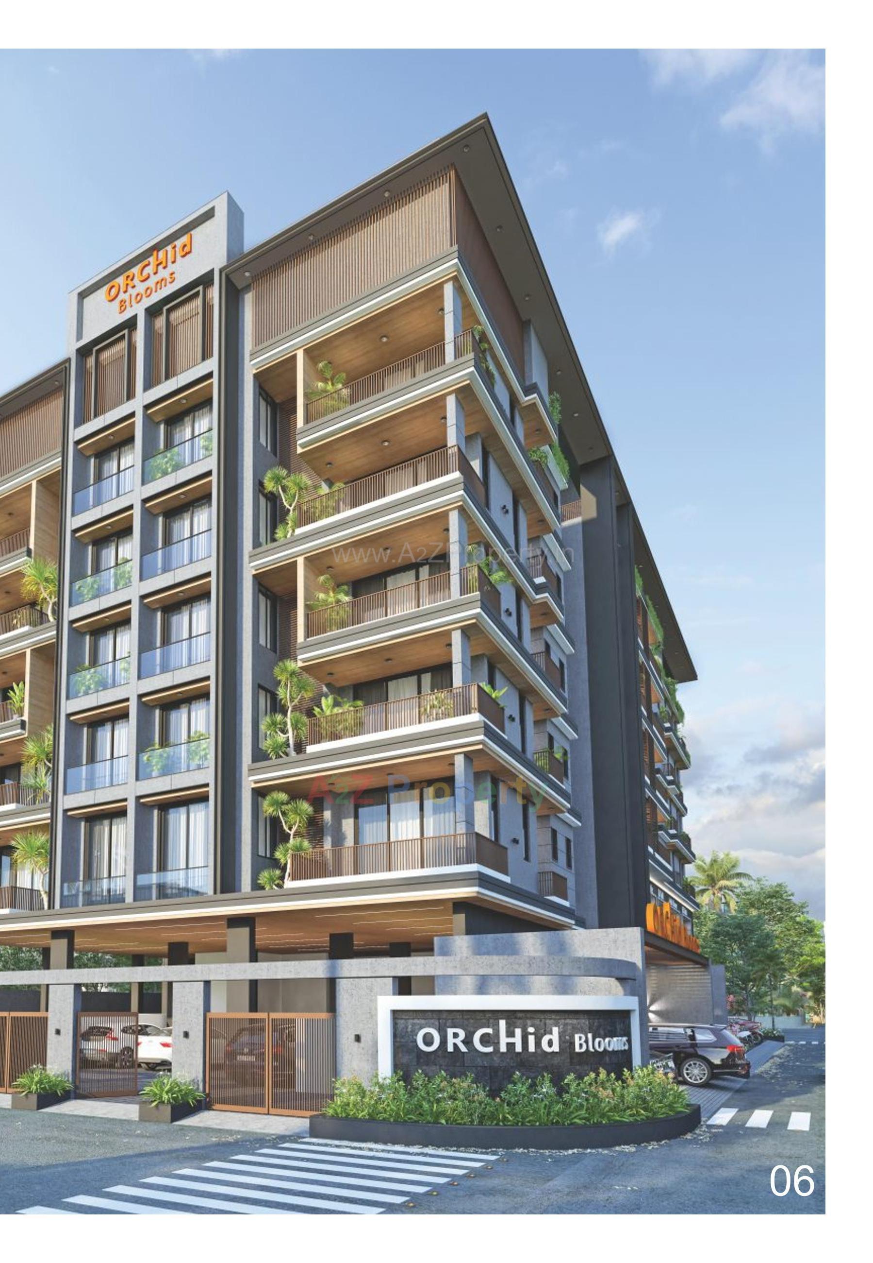 3D Elevation of real estate project Orchid Blooms located at Jamnagar, Jamnagar, Gujarat