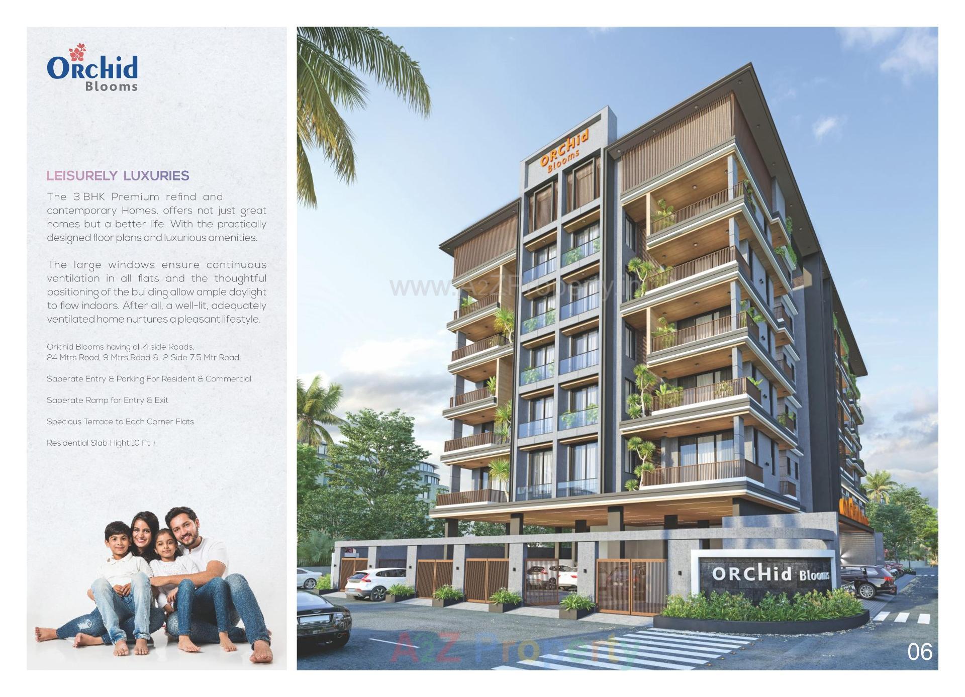 3D Elevation of real estate project Orchid Blooms located at Jamnagar, Jamnagar, Gujarat