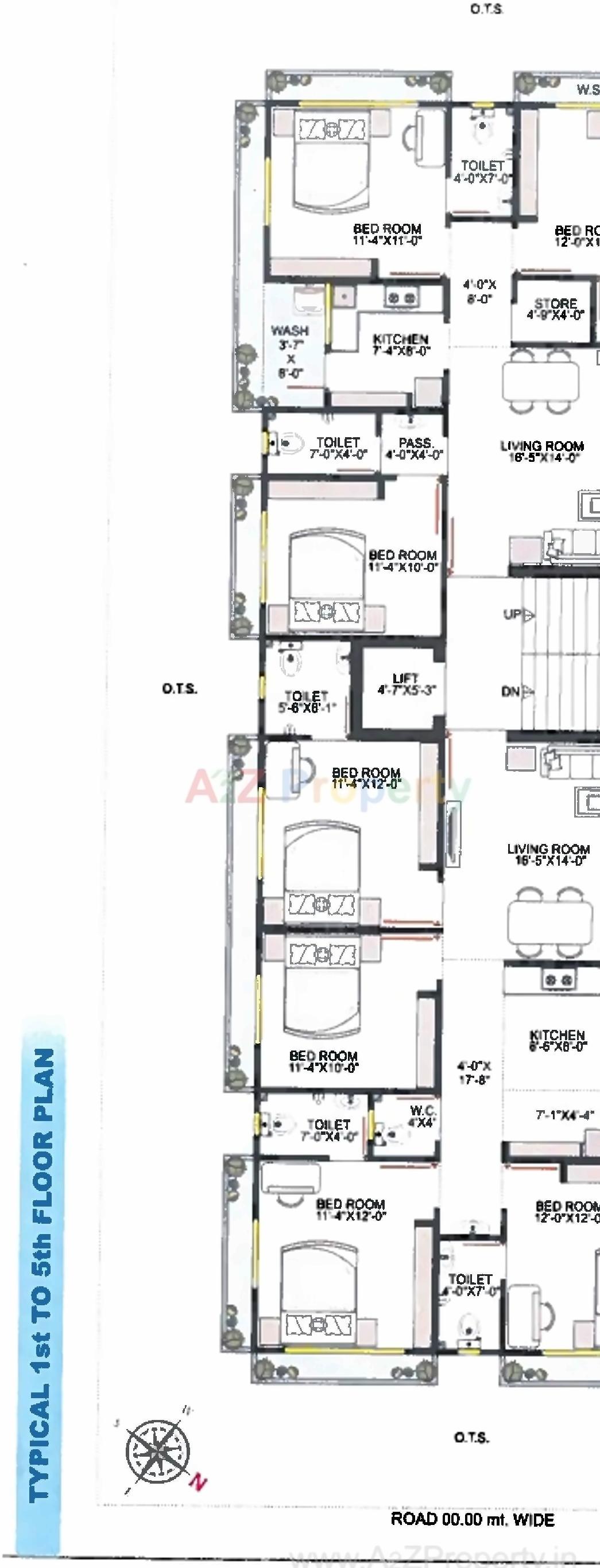 Layout of real estate project Prashant Appartments located at Jamnagar, Jamnagar, Gujarat