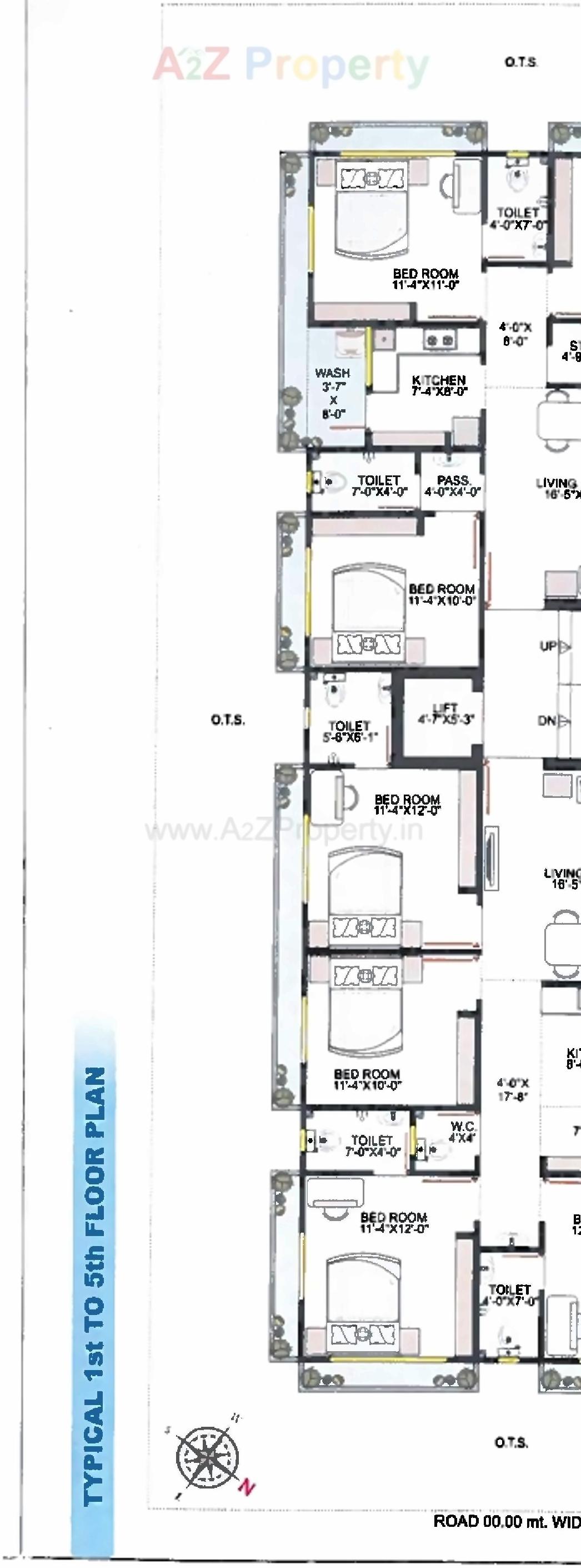 Layout of real estate project Prashant Appartments located at Jamnagar, Jamnagar, Gujarat