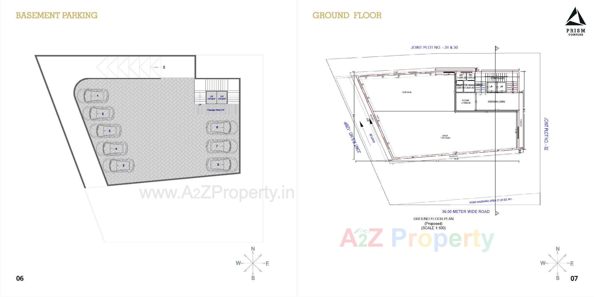 Layout of real estate project Prism Complex located at Jamnagar, Jamnagar, Gujarat