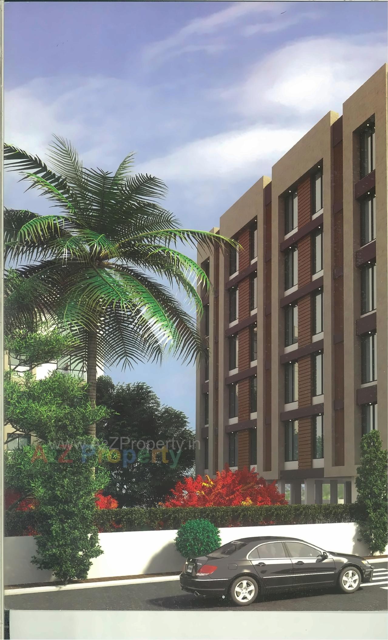 3D Elevation of real estate project Pushpak Apartment located at Jamnagar, Jamnagar, Gujarat