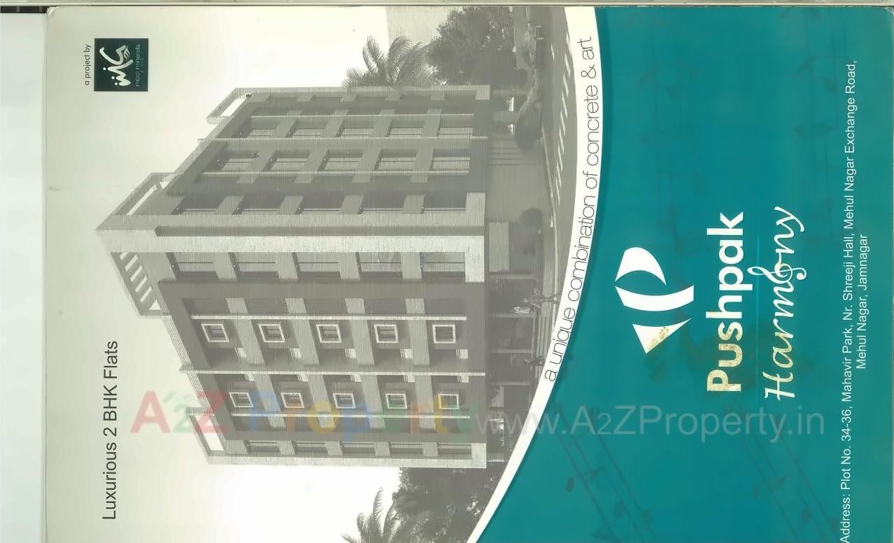 3D Elevation of real estate project Pushpak Harmony located at Jamnagar, Jamnagar, Gujarat