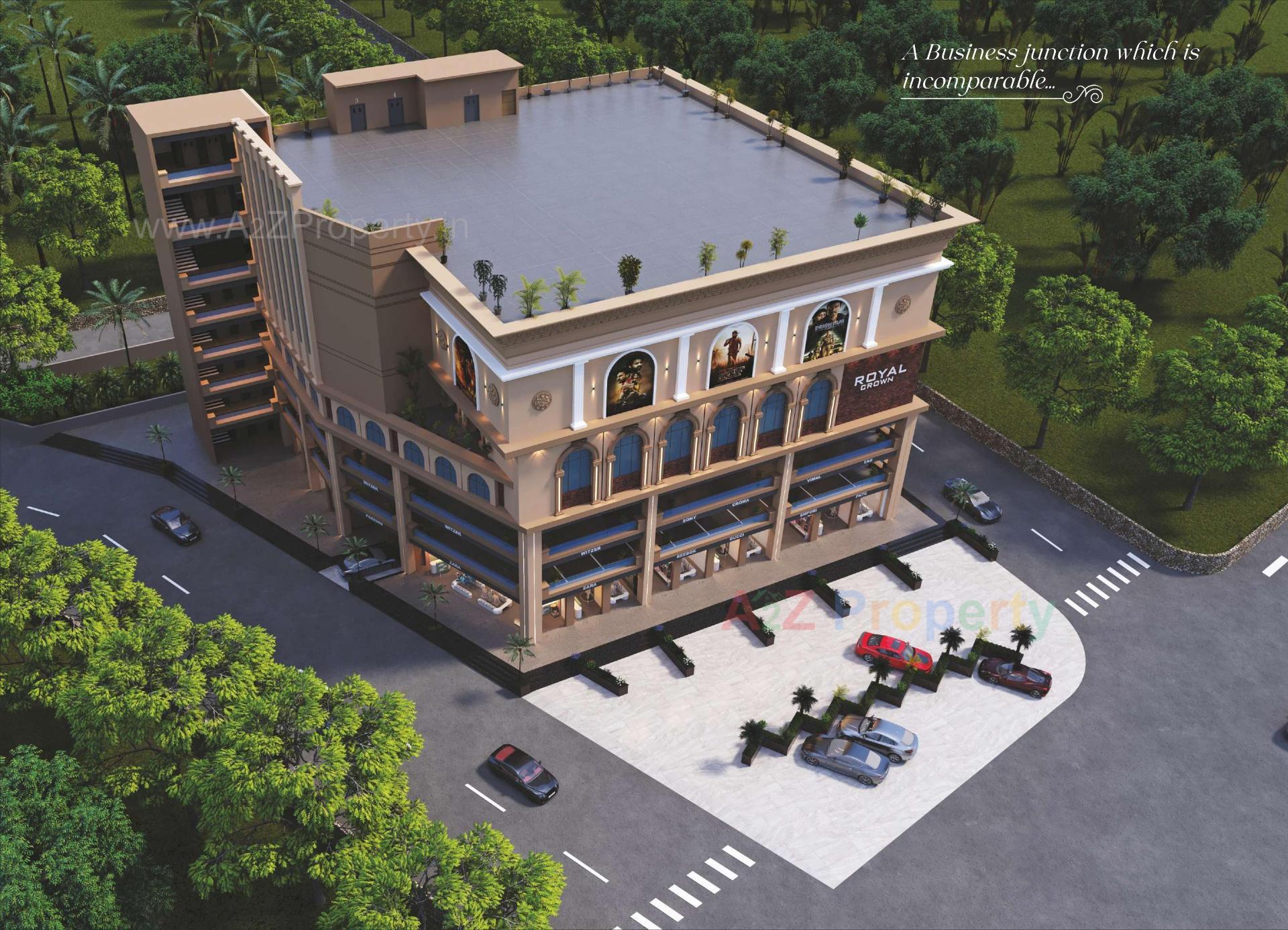 3D Elevation of real estate project Royal Crown located at Jamnagar, Jamnagar, Gujarat