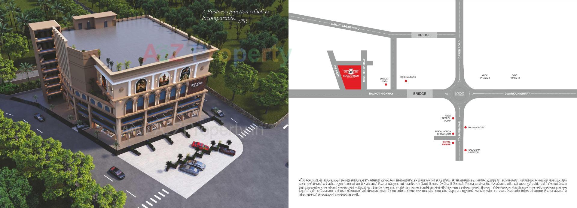 3D Elevation of real estate project Royal Crown located at Jamnagar, Jamnagar, Gujarat