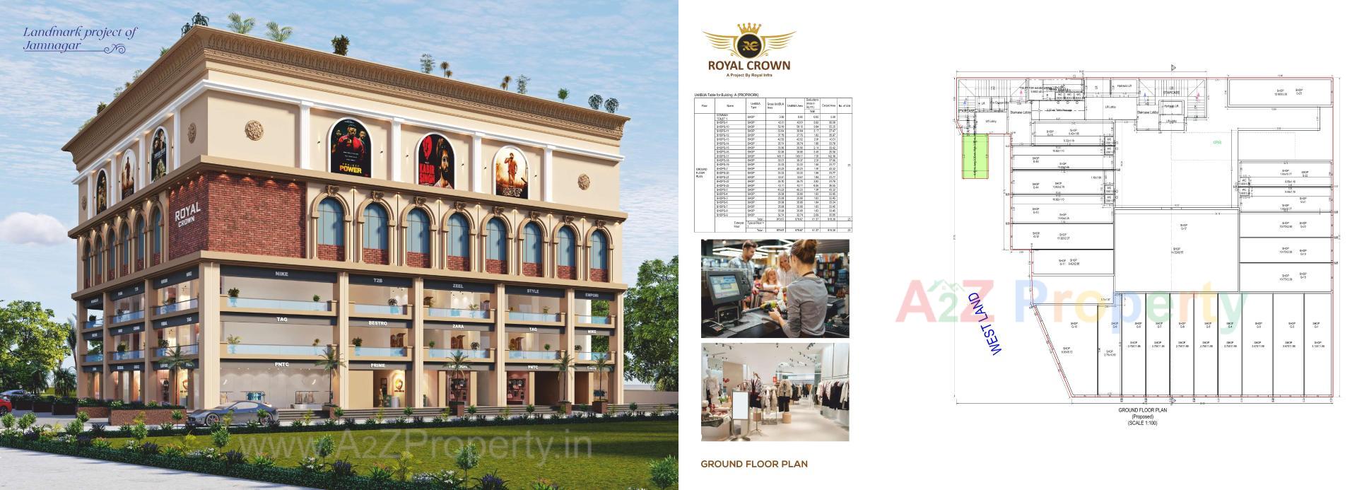 Layout of real estate project Royal Crown located at Jamnagar, Jamnagar, Gujarat