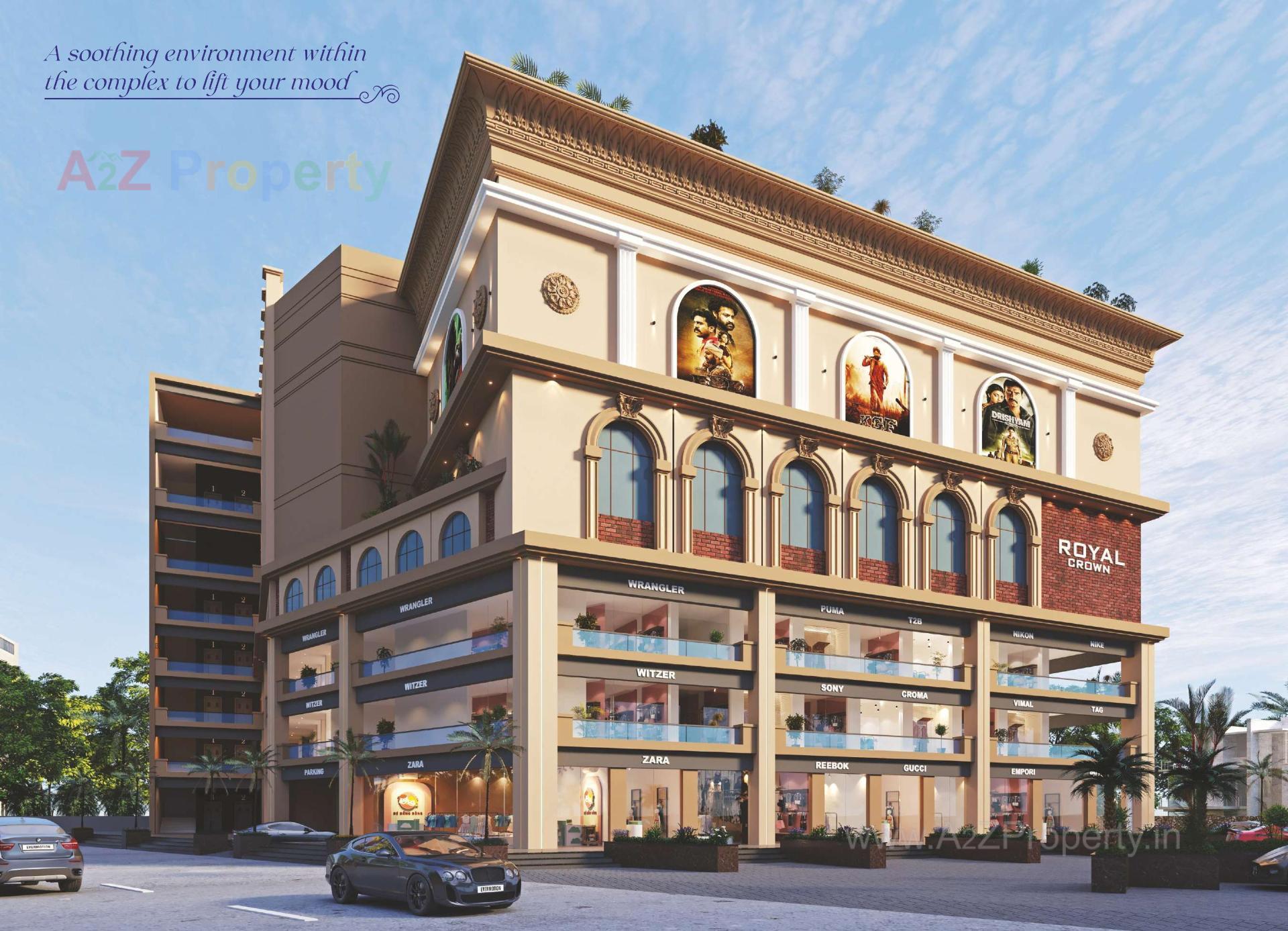 3D Elevation of real estate project Royal Crown located at Jamnagar, Jamnagar, Gujarat
