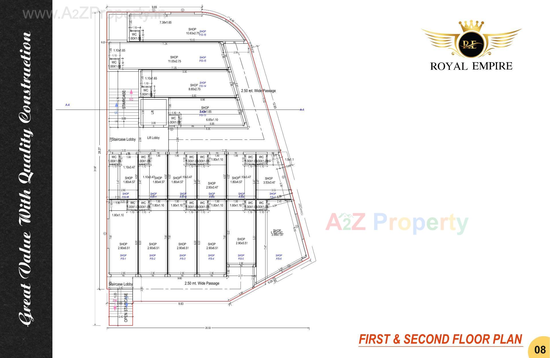 Layout of real estate project Royal Empire located at Jamnagar, Jamnagar, Gujarat