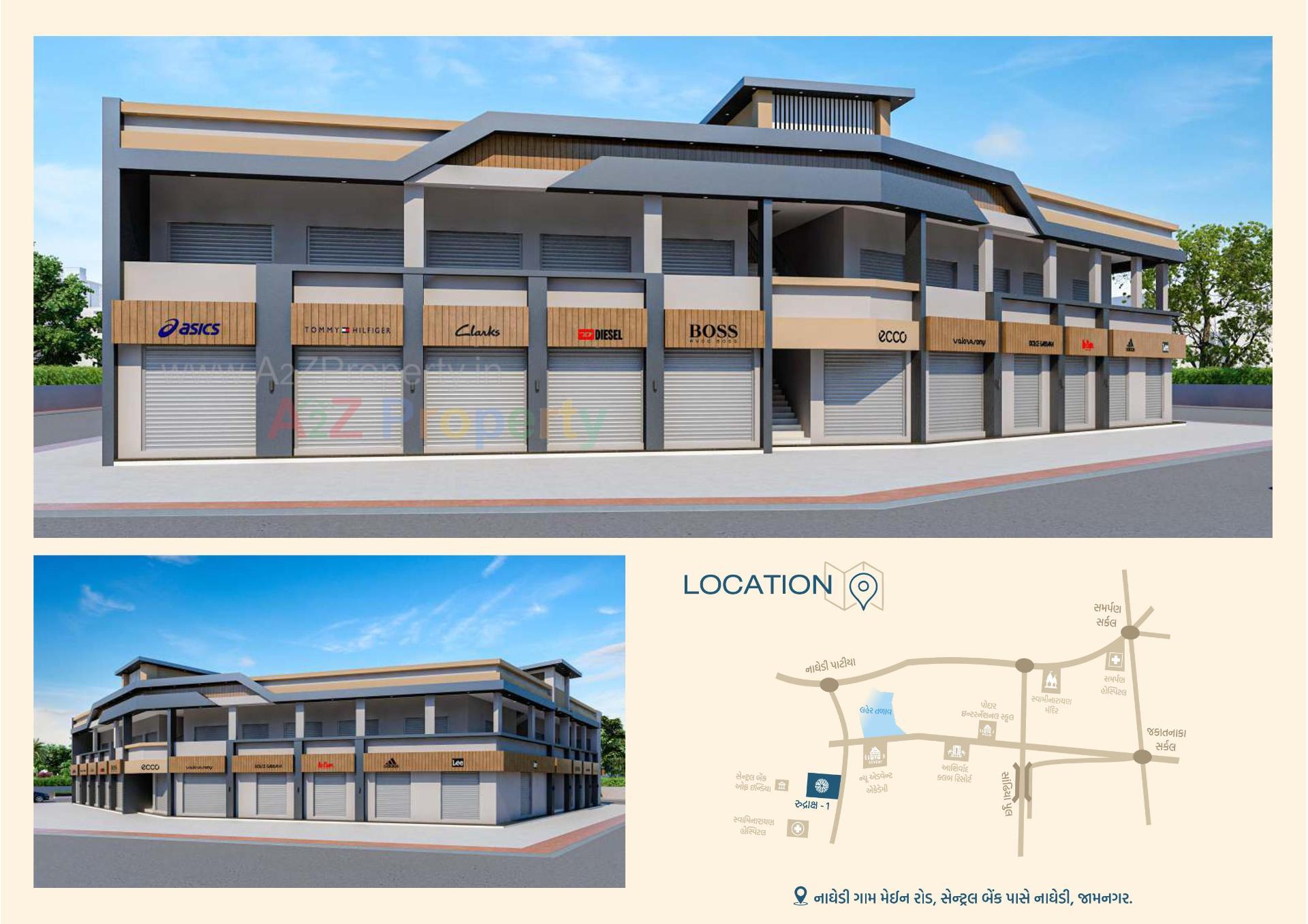 3D Elevation of real estate project Rudraksh One located at Lakhabaval, Jamnagar, Gujarat