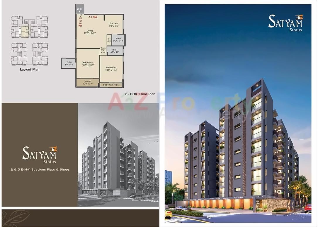 Layout of real estate project Satyam Status located at Vibhapar, Jamnagar, Gujarat
