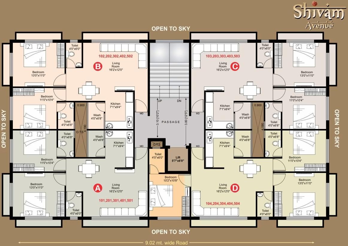Layout of real estate project Shivam Avenue located at Jamnagar, Jamnagar, Gujarat