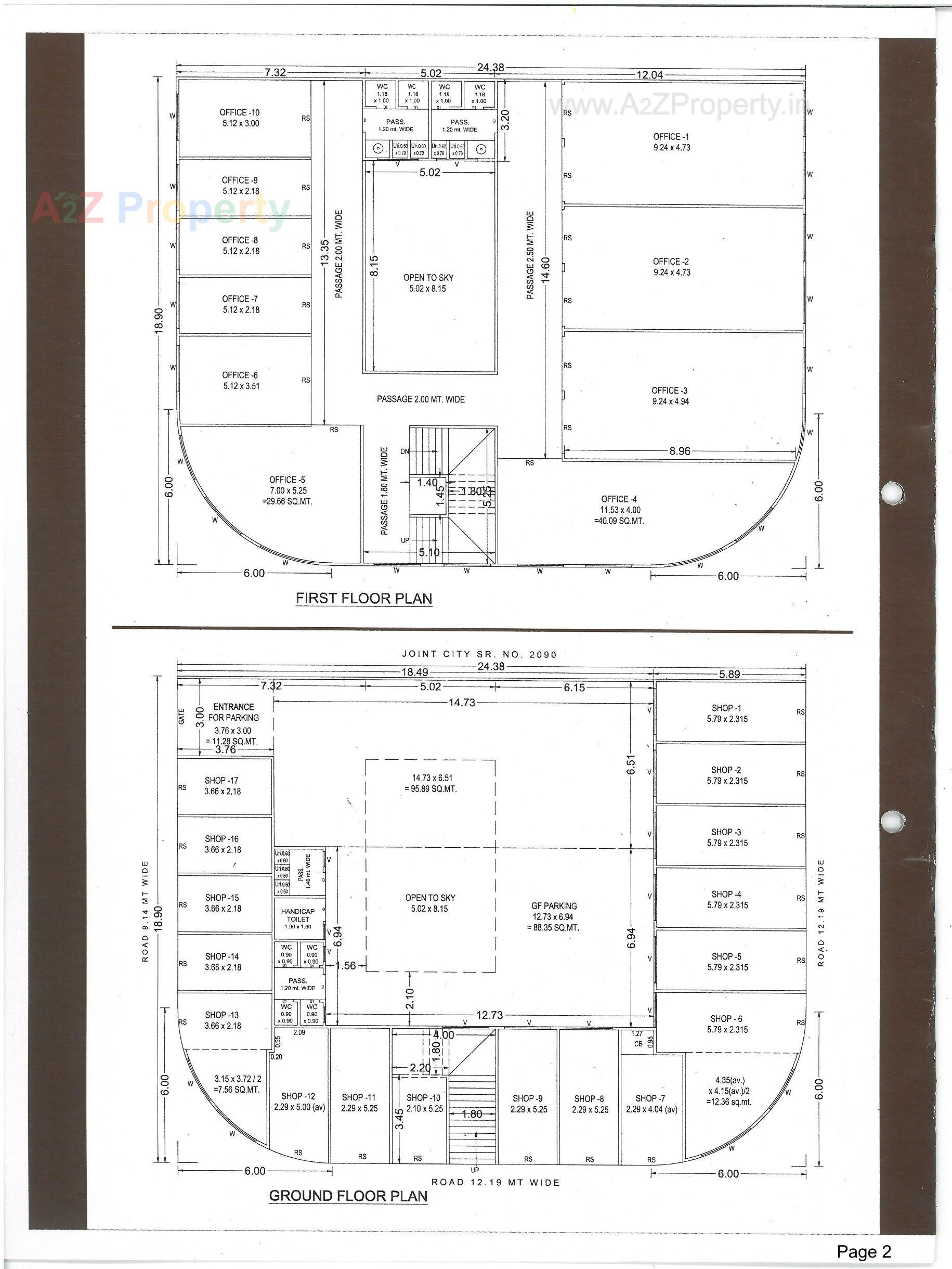 Layout of real estate project Shivam Complex located at  , Jamnagar, Gujarat
