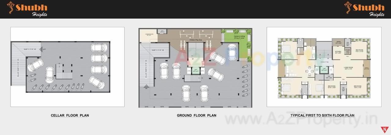 Layout of real estate project Shubh Height located at Jamnagar, Jamnagar, Gujarat
