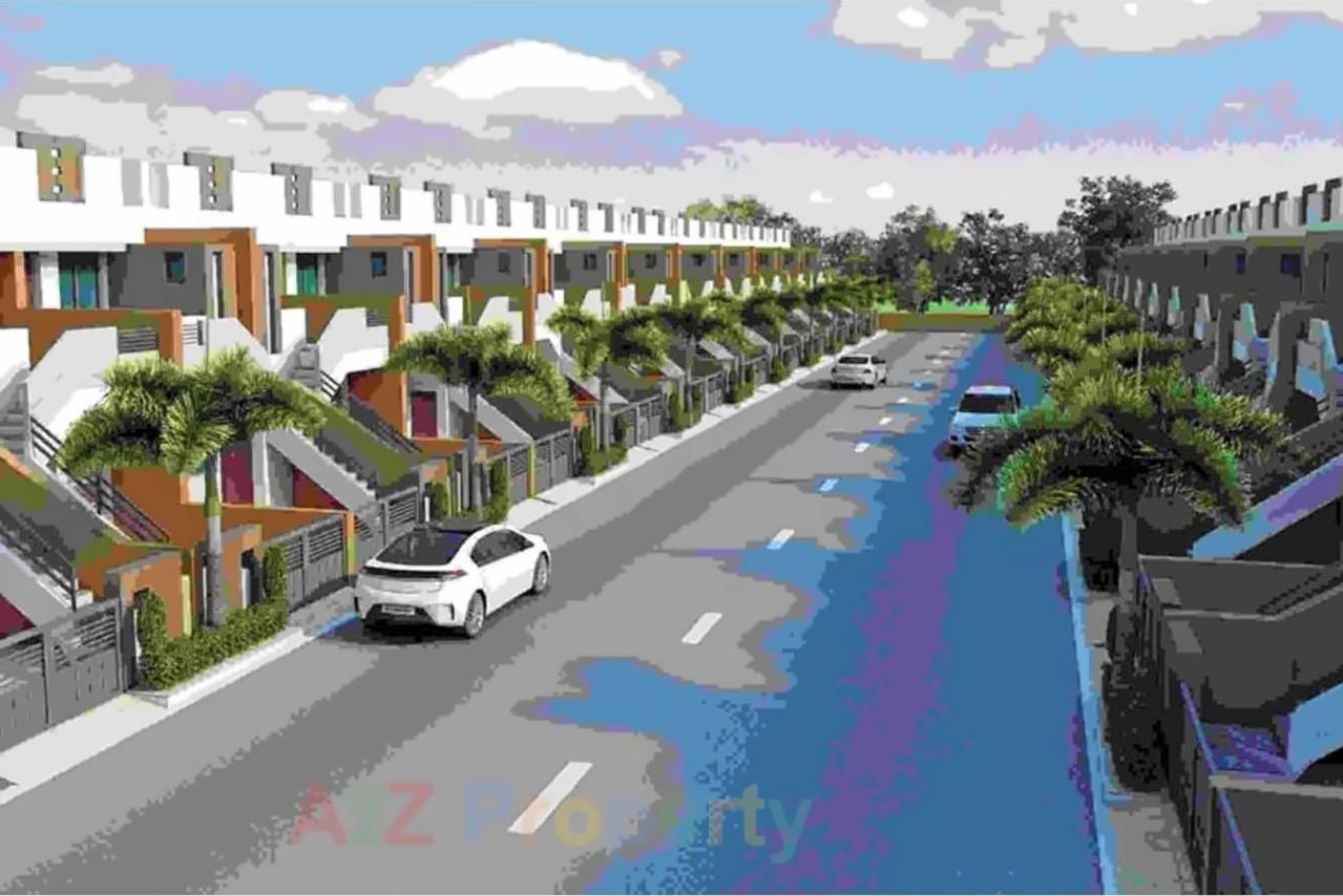 3D Elevation of real estate project Shyam Vatika Residency () located at Kalavad, Jamnagar, Gujarat