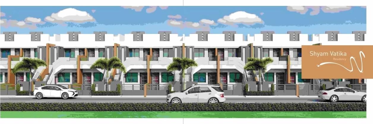 3D Elevation of real estate project Shyam Vatika Residency () located at Kalavad, Jamnagar, Gujarat