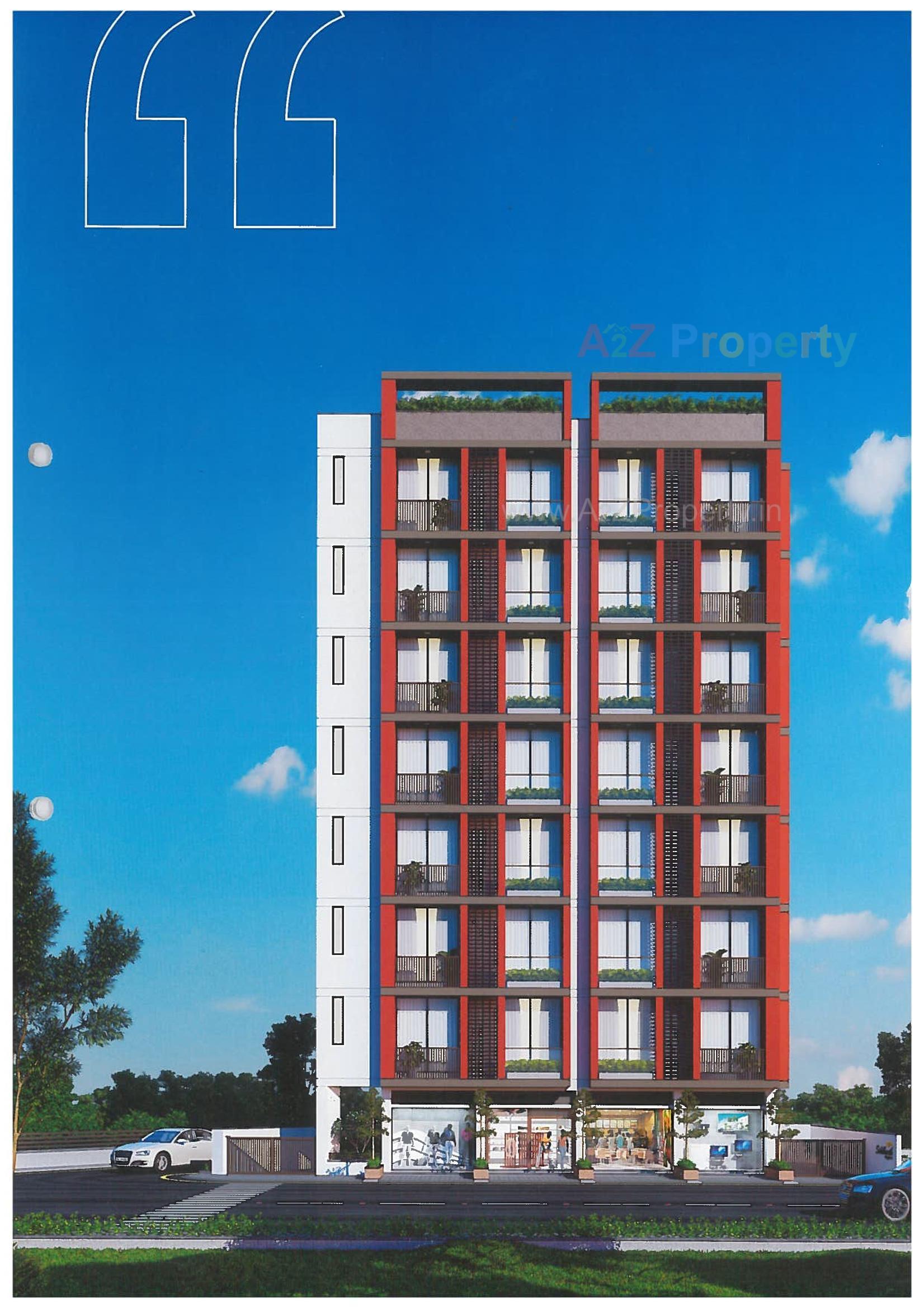 3D Elevation of real estate project Siddhnath Elegance located at Jamnagar, Jamnagar, Gujarat