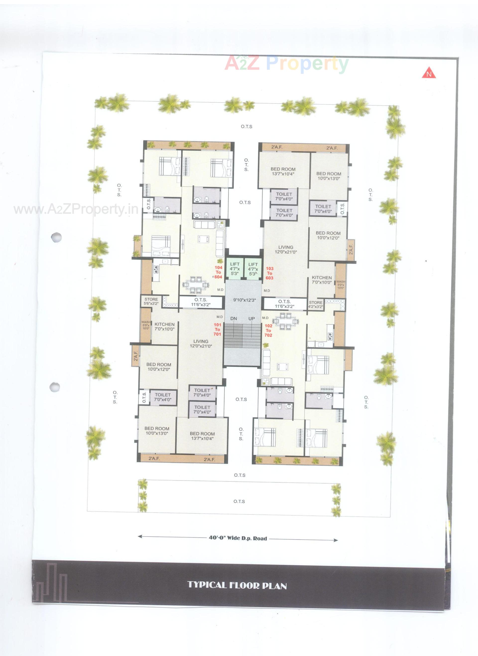 Layout of real estate project Silver Greens located at Vibhapar, Jamnagar, Gujarat