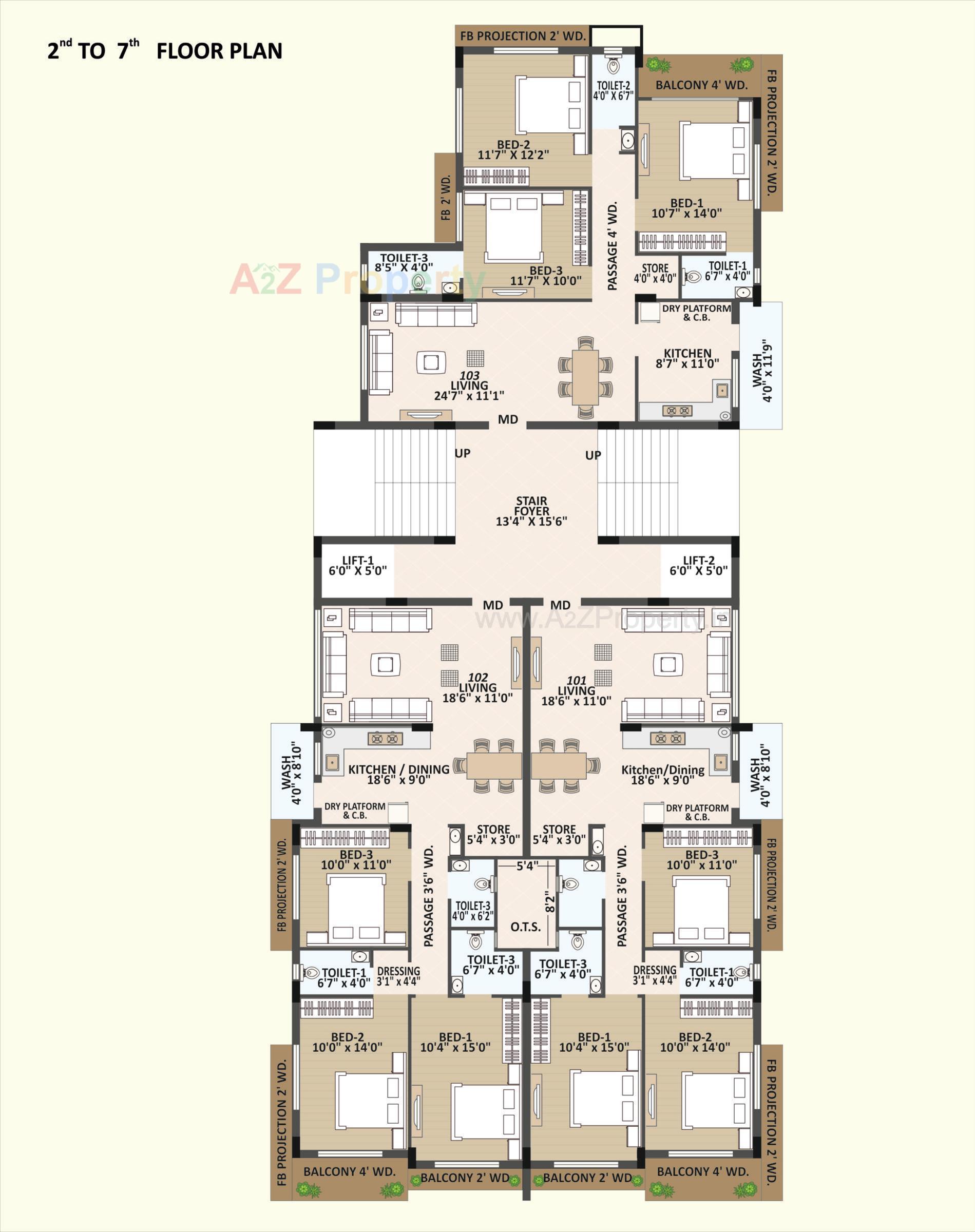 Layout of real estate project Simandhar Arch located at Vibhapar, Jamnagar, Gujarat