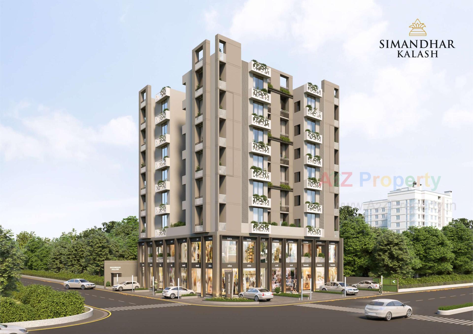 3D Elevation of real estate project Simandhar Kalash located at Jamnagar, Jamnagar, Gujarat