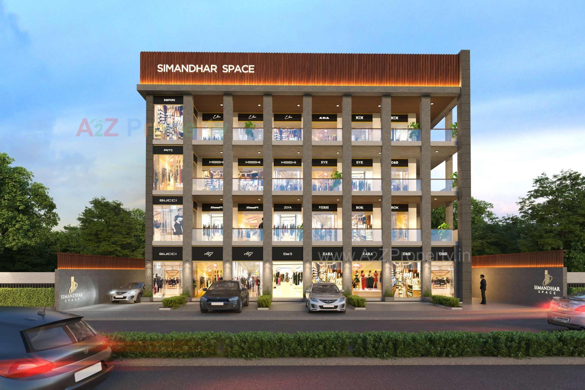 3D Elevation of real estate project Simandhar Space located at Jamnagar, Jamnagar, Gujarat