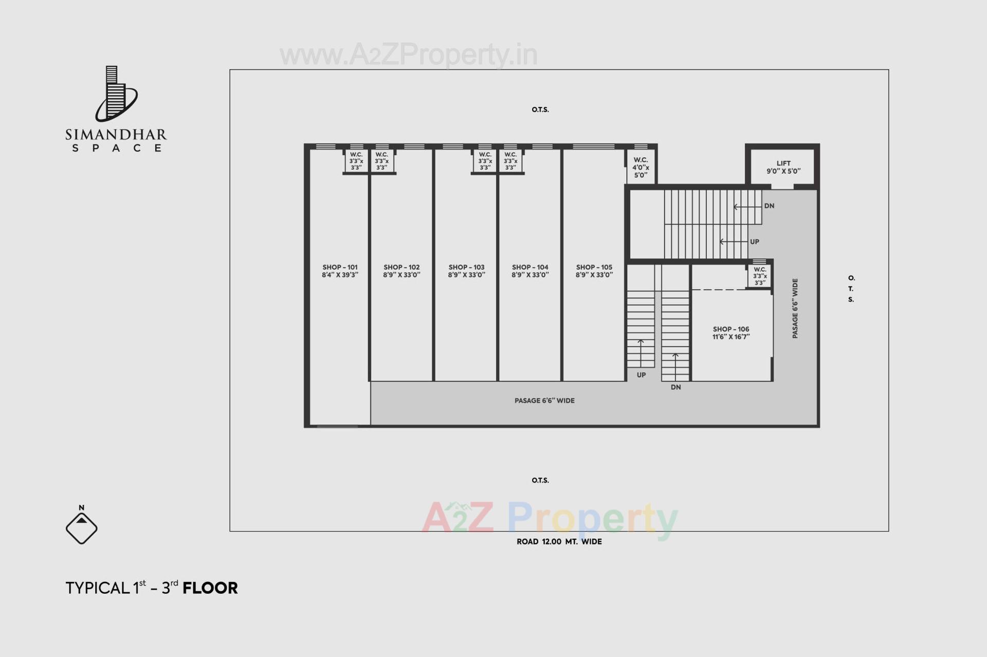 Layout of real estate project Simandhar Space located at Jamnagar, Jamnagar, Gujarat