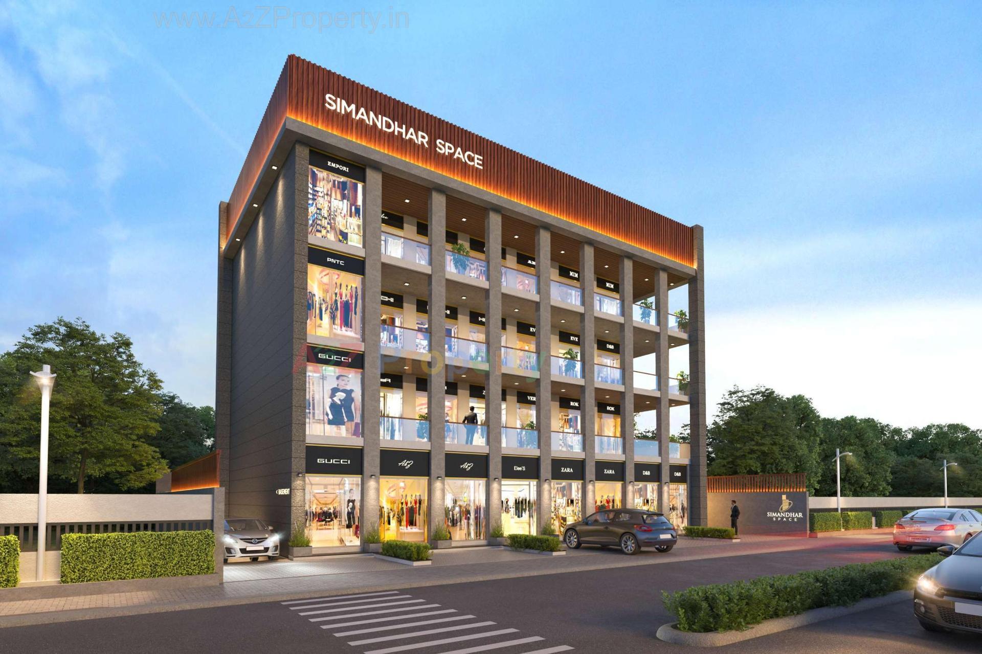 3D Elevation of real estate project Simandhar Space located at Jamnagar, Jamnagar, Gujarat