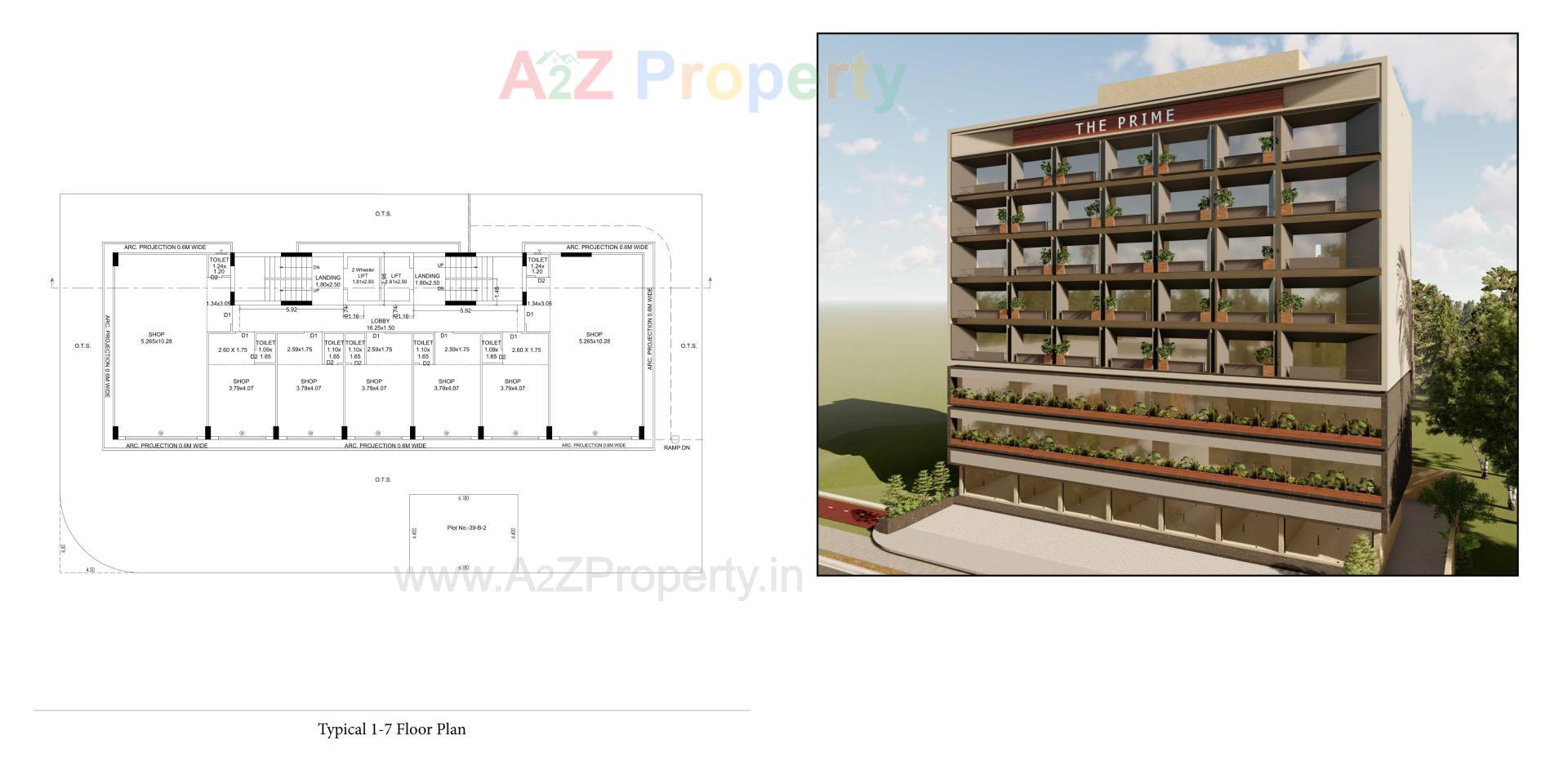 Layout of real estate project The Prime located at Jamnagar, Jamnagar, Gujarat
