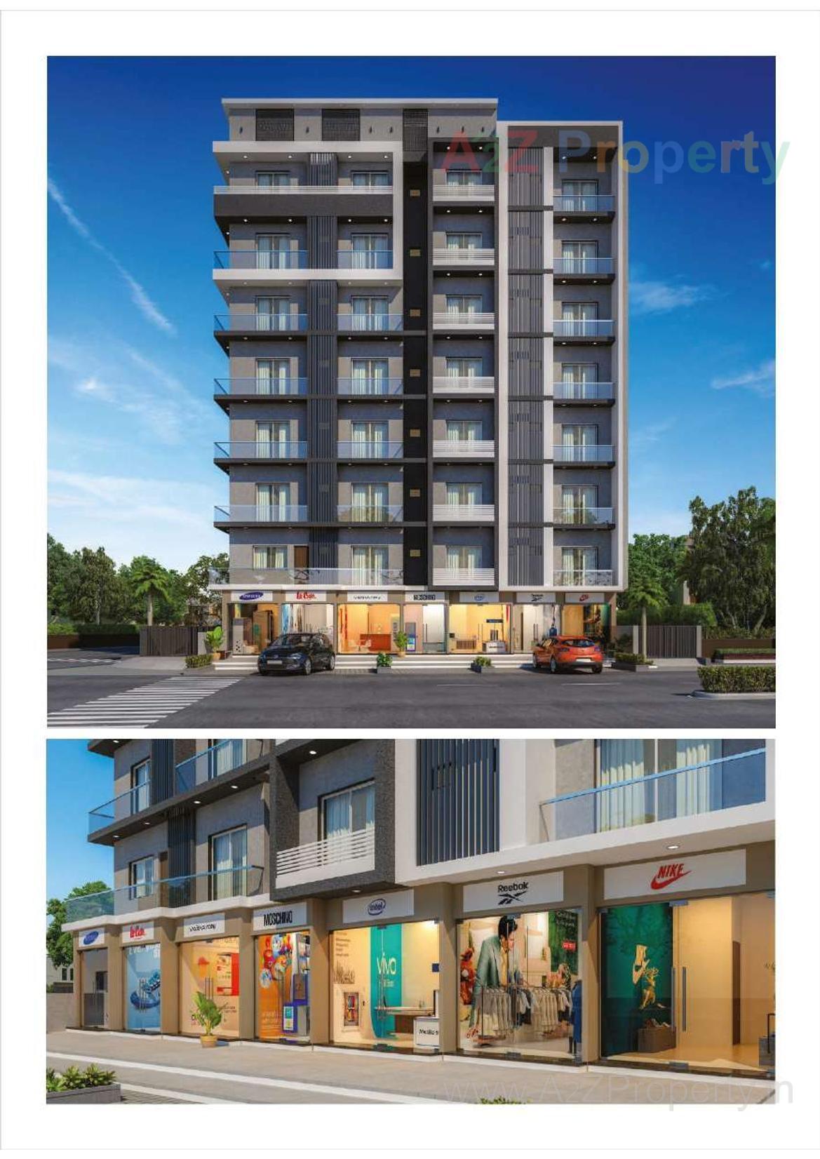 3D Elevation of real estate project Vivanta located at Mehulnagar, Jamnagar, Gujarat