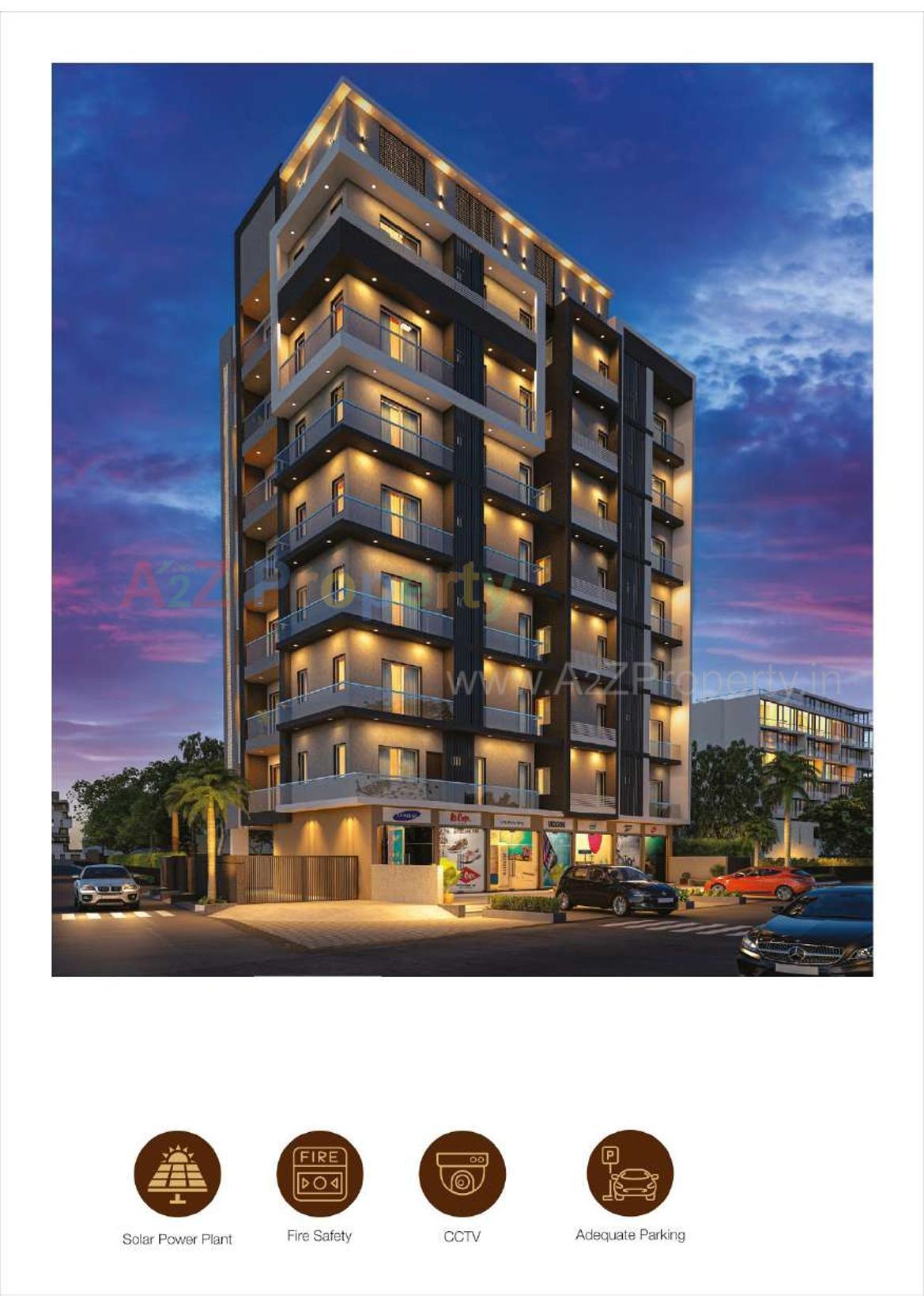 3D Elevation of real estate project Vivanta located at Mehulnagar, Jamnagar, Gujarat