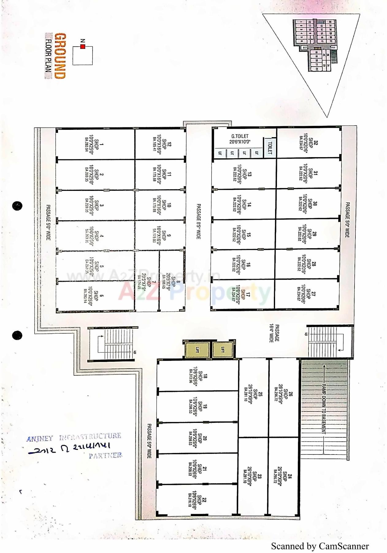 Layout of real estate project 7 Cross located at Khamdrol, Junagadh, Gujarat