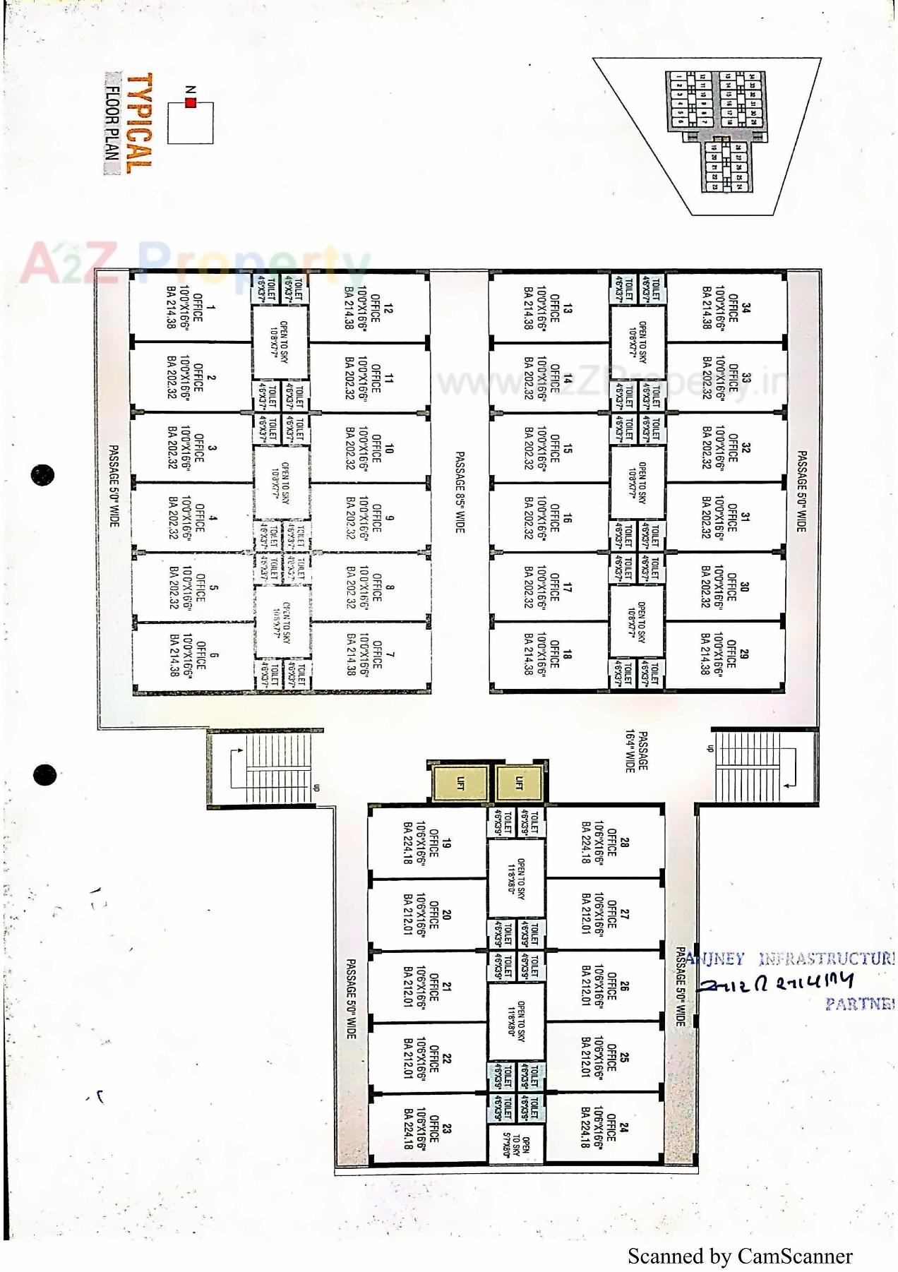 Layout of real estate project 7 Cross located at Khamdrol, Junagadh, Gujarat