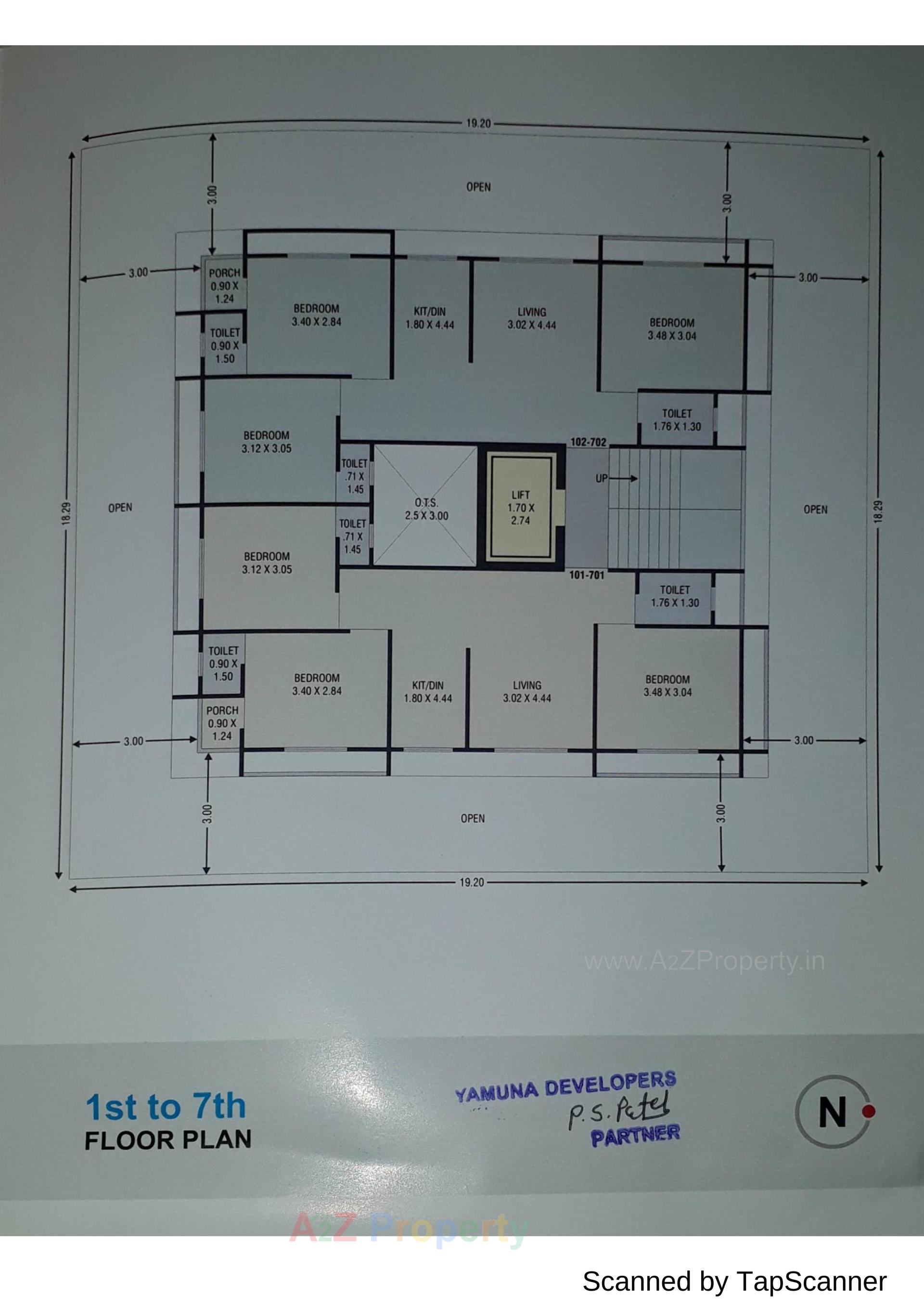 Layout of real estate project 7 Hills located at Junagadh, Junagadh, Gujarat
