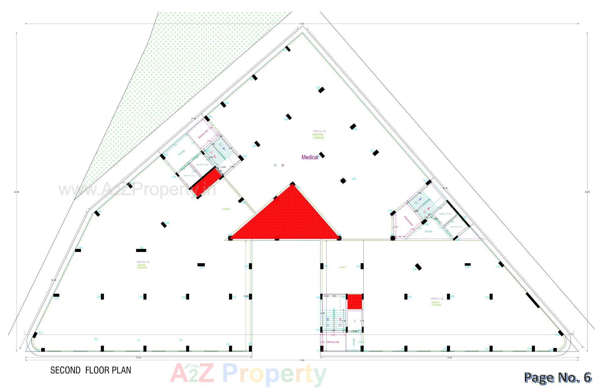 Layout of real estate project Akshar Arya located at Khamdroal, Junagadh, Gujarat