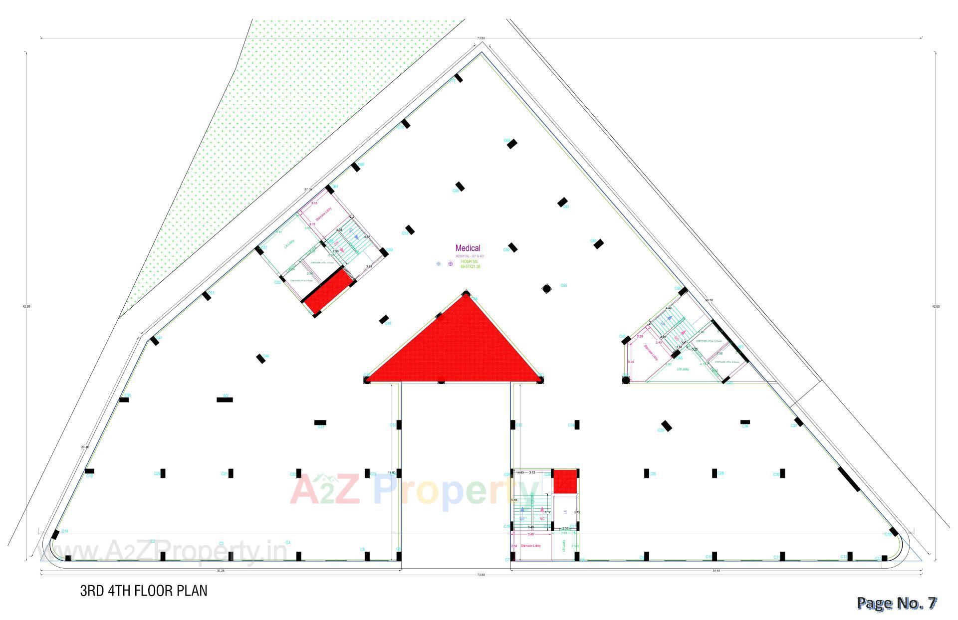 Layout of real estate project Akshar Arya located at Khamdroal, Junagadh, Gujarat