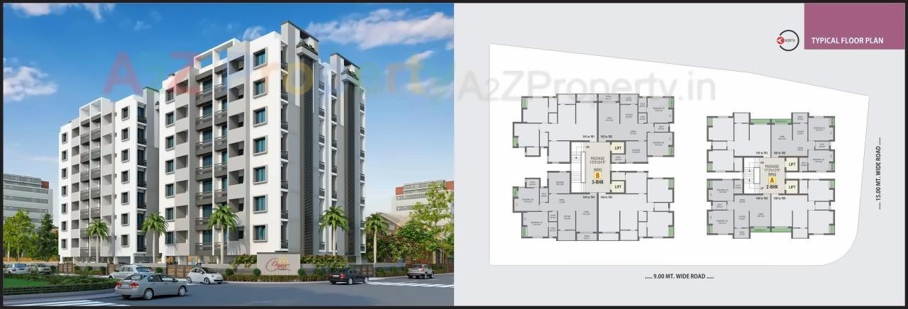 Layout of real estate project Akshar Parisar located at Junagadh, Junagadh, Gujarat