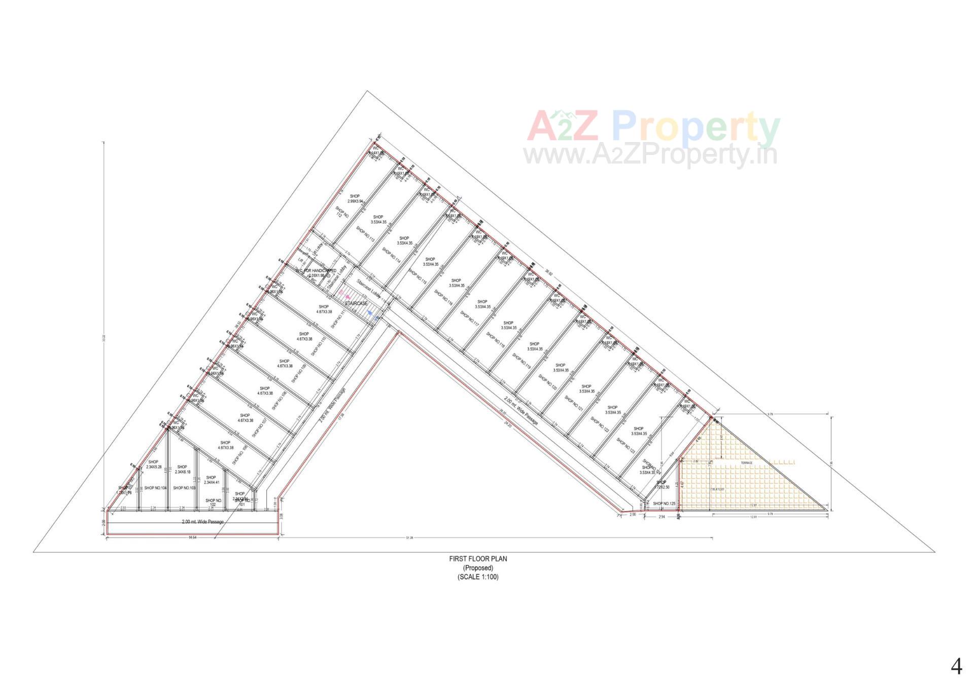 Layout of real estate project Bhagirath Arcade located at Veraval, Junagadh, Gujarat