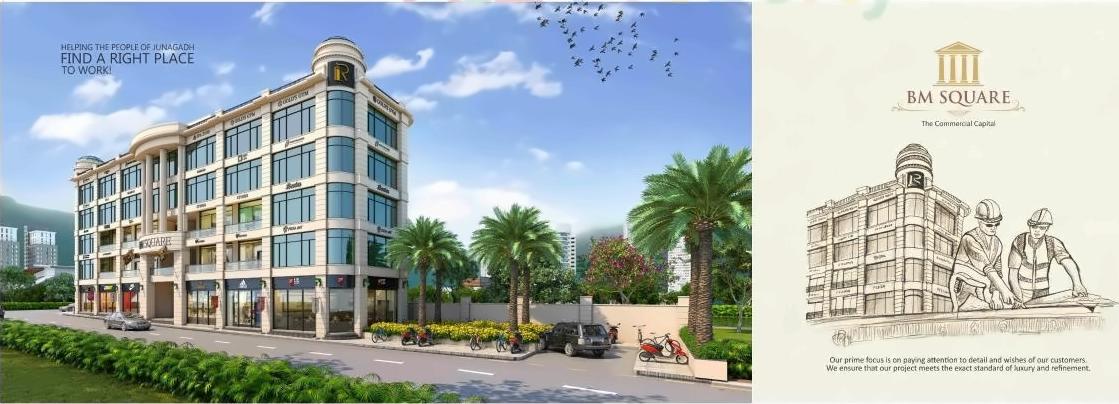 3D Elevation of real estate project Bm Square located at Junagadh, Junagadh, Gujarat