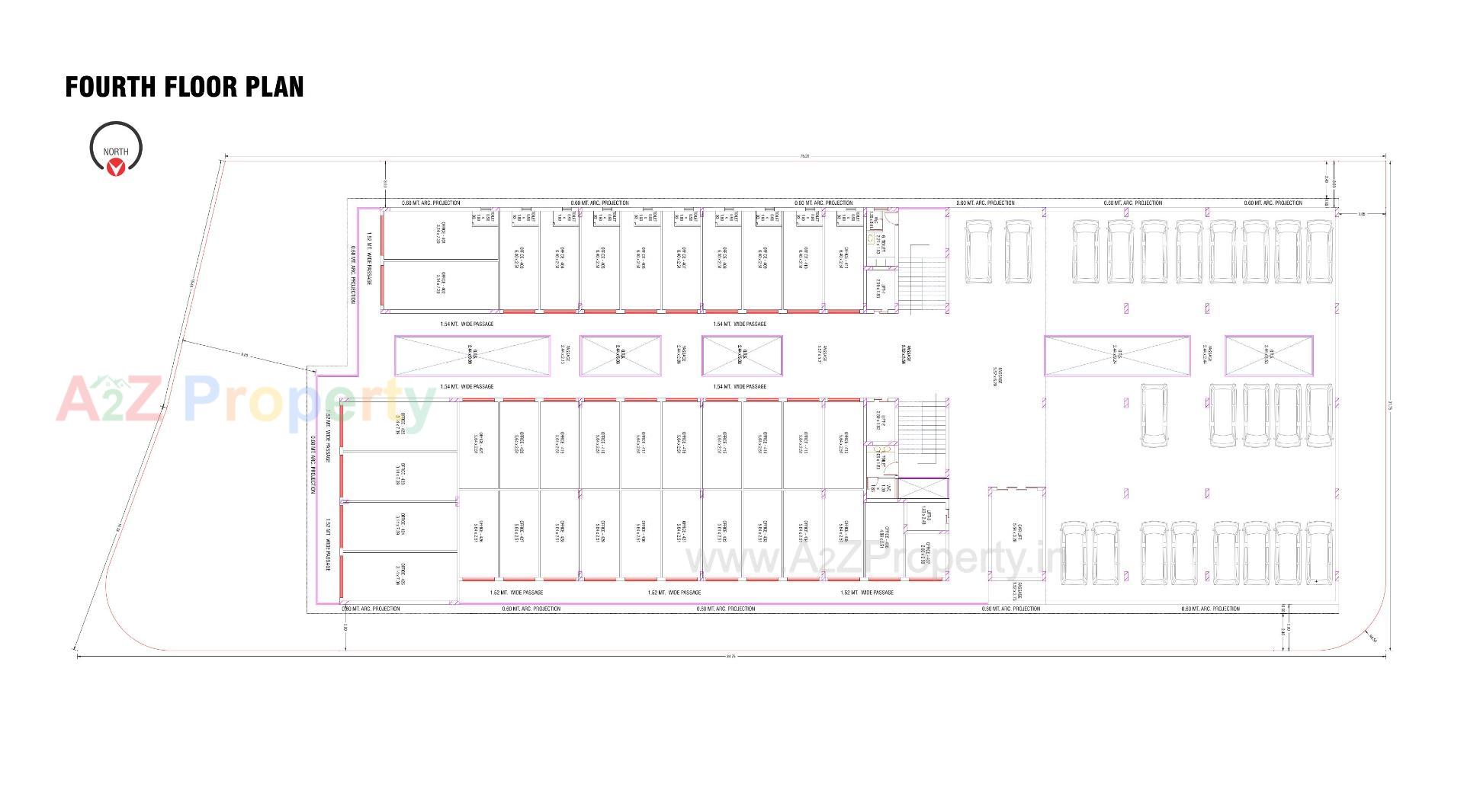 Layout of real estate project Central Plaza located at Timbawadi, Junagadh, Gujarat